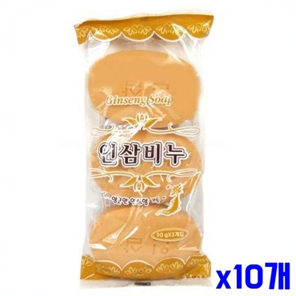 인삼향 가득 인삼세안비누 3P세트 x10개