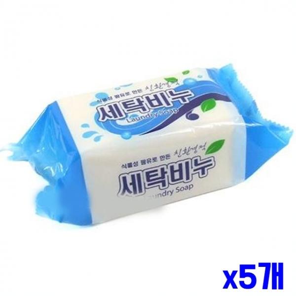 깨끗한 고형 세탁비누 400g x5개