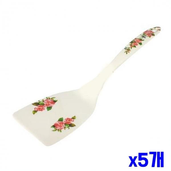 멜라민 핑크로즈 민자 뒤집개 x5개