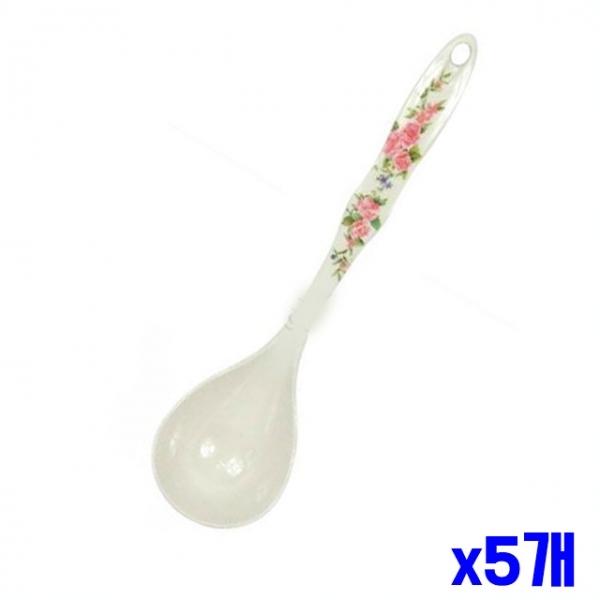 핑크로즈패턴 멜라민 계랑국자 x5개