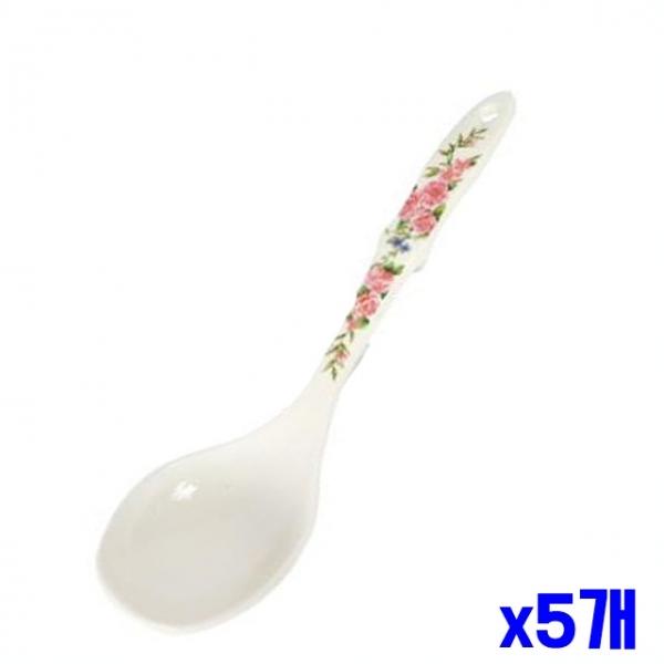 분홍장미 전사 단단한 볶음스푼 x5개