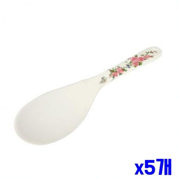 핑크로즈패턴 멜라민 평주걱 x5개