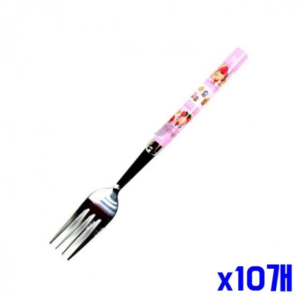 어린이 포크 17.2cm 핑크 x10개 식기류 디저트포크