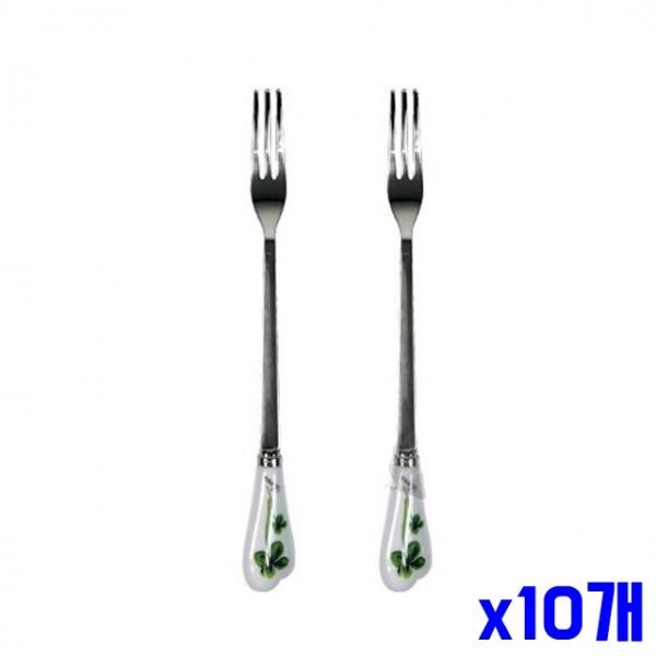 클로버 티포크 2P 15cm x10개 디저트포크 과일포크