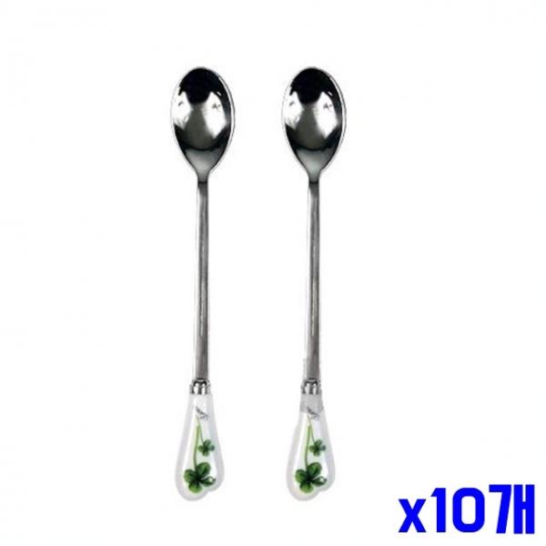 클로버 티스푼 2P 15cm x10개 손님용스푼 디저트스푼