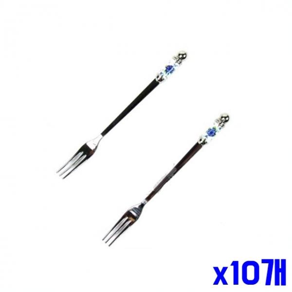 고급 스텐 티포크2P x10개 디저트포크 과일포크