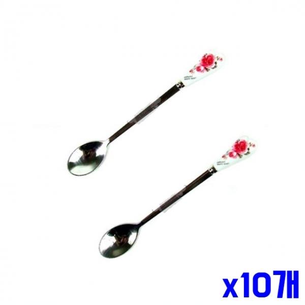 빨간장미 티스푼 2P x10개 과일스푼 디저트스푼