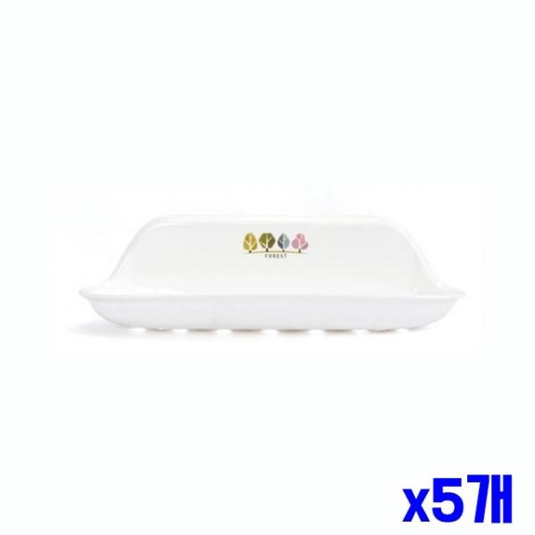 위생적인 벽걸이 비누대 대 화이트 x5개 비누받침