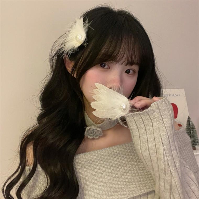 요정 여신 천사 깃털 헤어 핀(2p 1set)