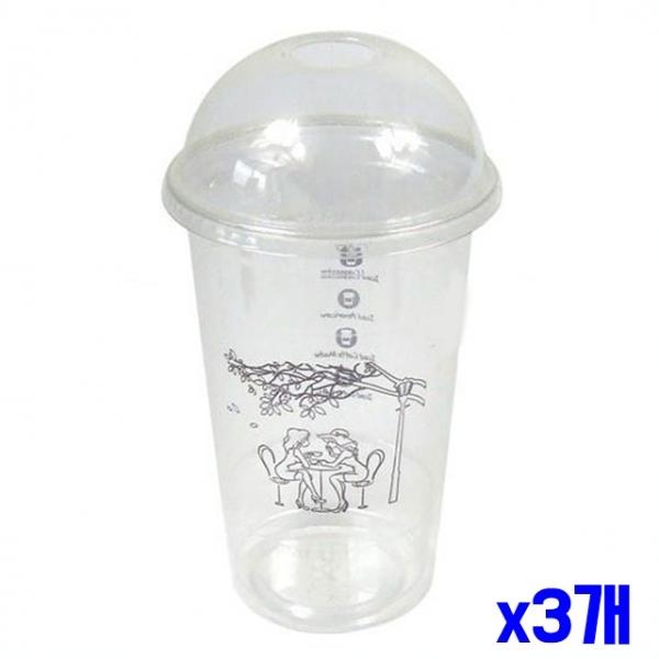 일러스트 테이크아웃 플라스틱컵 대-5P x3개