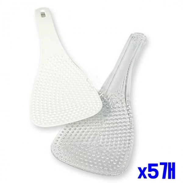 투명 흰색 더블주걱 2P x5개