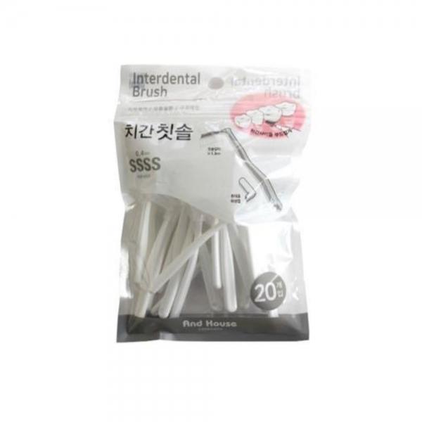 화이트 치간칫솔 L형 20p 0.4mm 플라그제거