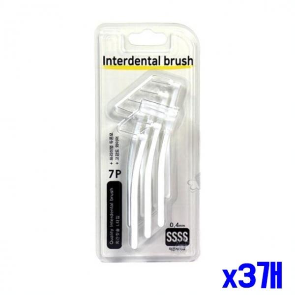 고강도 와이어 치간칫솔 L형 7P 0.4mm 화이트 x3개