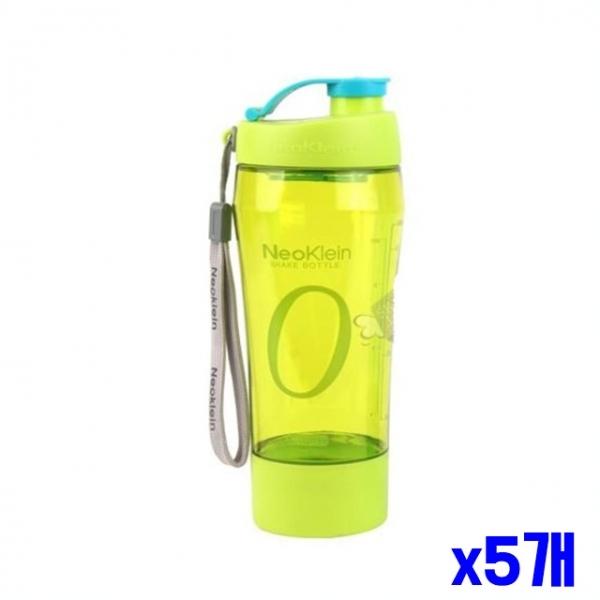 투명 쉐이크 물통 600ml 그린 x5개 보틀 물병