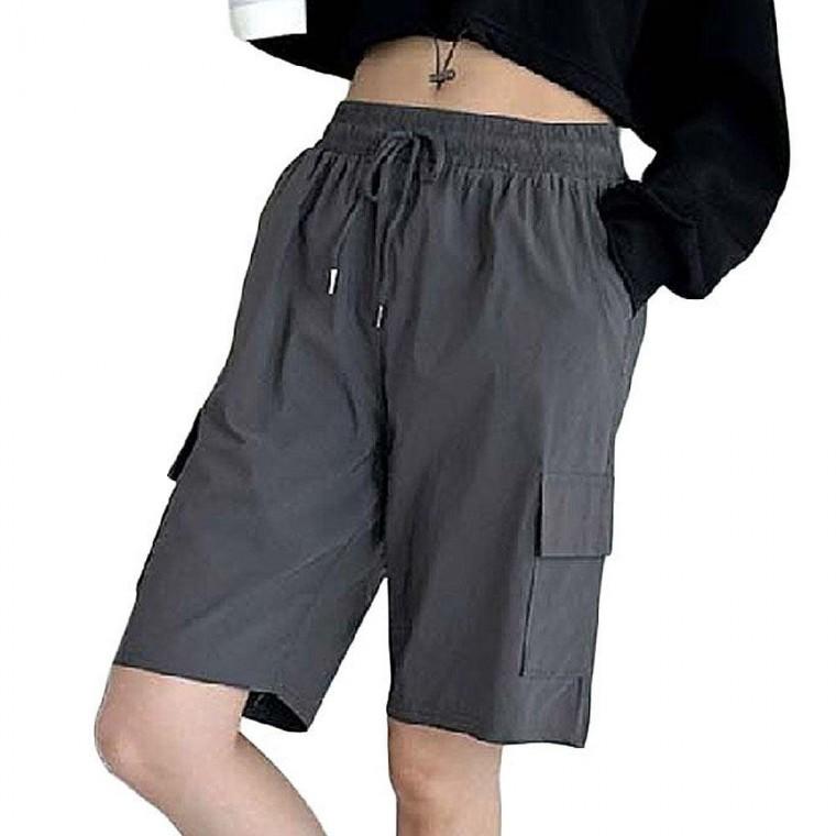 여성여름바지 팬츠 바지 캐주얼 밴딩 반바지 여자여름반바지 5부 카고 여름 여자