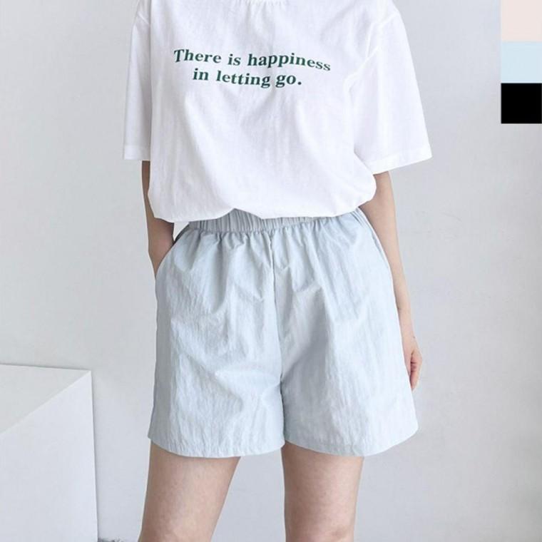 여성여름바지 가벼운 3부 1P 반바지 여자여름바지 팬츠 여름 바스락 여성 밴딩