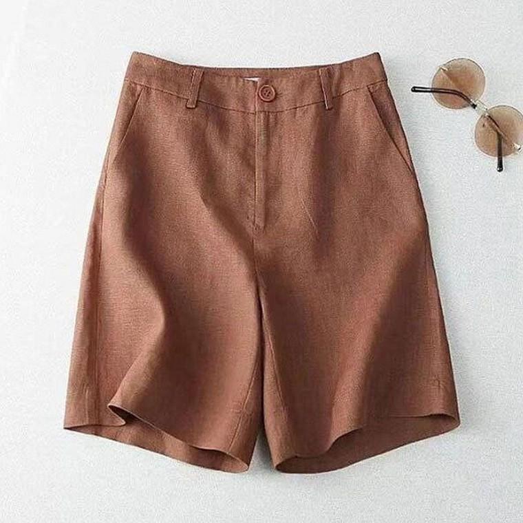 여성여름바지 데일리 린넨 밴딩 여름 여름반바지여성 팬츠 반바지 여성