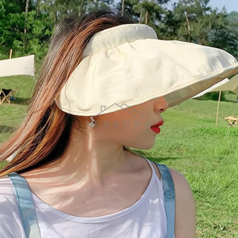 여성용 썬캡 베이지 여자썬캡 여름썬캡 여름작업모자 여름캡모자 여자챙모자