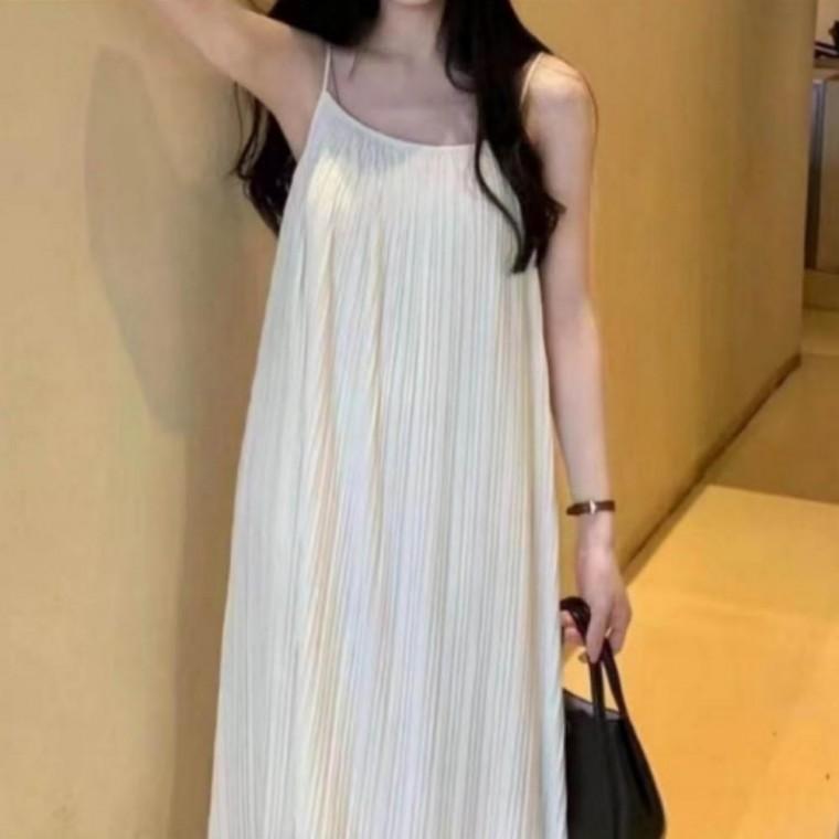 여름드레스 드레스 에어 롱원피스 여름원피스 원피스 여신 끈나시 롱 여성 플 플드레스 여름