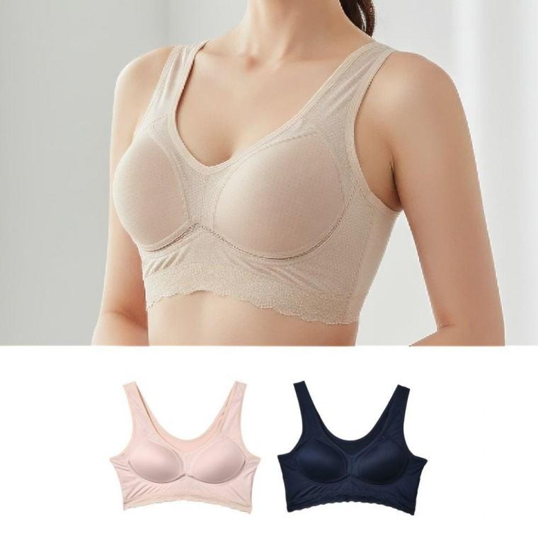여름 여자 노와이어 스포츠 브라렛 여름브라 쿨브라 시원한스타일 스포츠브라 여름브라