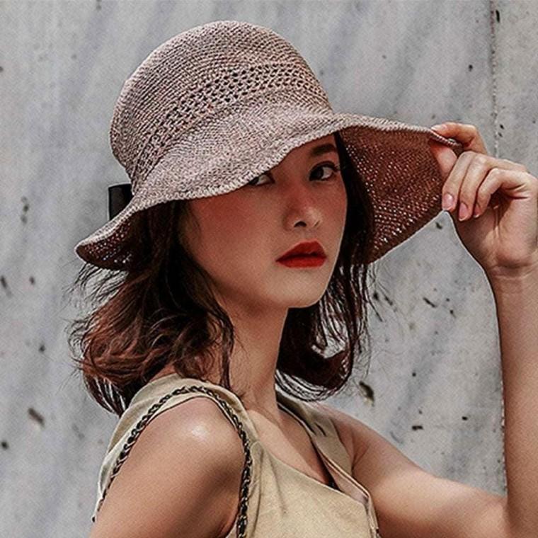햇 해변 캠핑 코코아 여름모자 밀짚모자 모자 여성 버킷 비치 밀짚 모자 여름 여자 여성