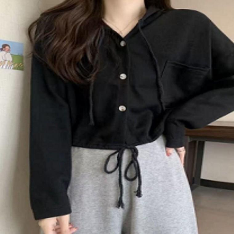 여자 3컬러 여름가디건 캐주얼핏 스트링 후드가디건 가디건 겨울 여성 여자 여름