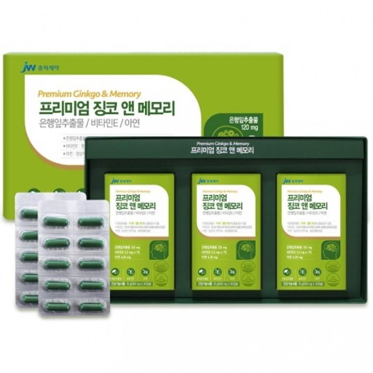 jw중외제약 프리미엄 징코 앤 메모리 500mg x 90캡슐 3개월분