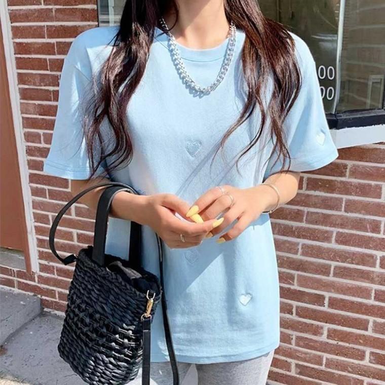시스루티셔츠 여성여름티셔츠 조끼티셔츠 루즈핏티셔츠 여성티셔츠 여름코디
