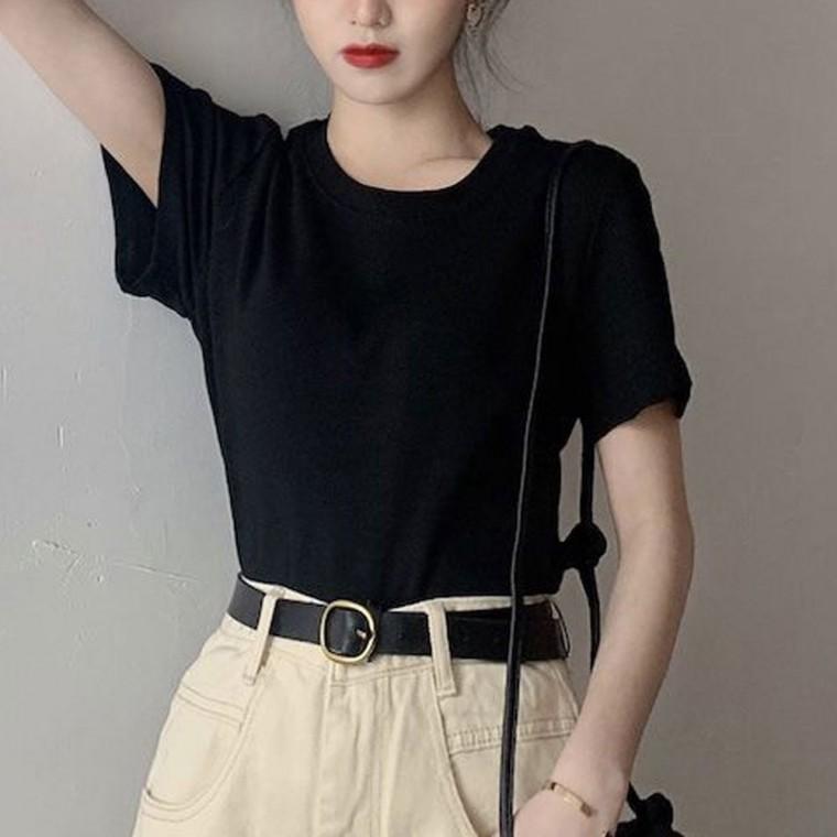 홀터넥나시 오버핏티셔츠 박스티 무지 여름맨투맨 슬림핏 여성여름티셔츠 여성
