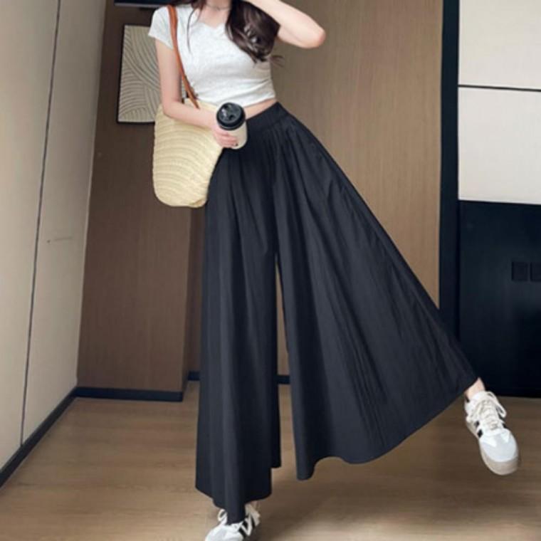 여름 쿨링 치마바지 롱 와이드 팬츠 여성