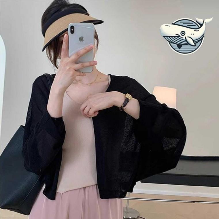 여름 핏 조절 카디건 여신 볼레로 스타일리시 여름 크롭 썸머 여성 비치 용 교복 가디건 루즈핏 롱
