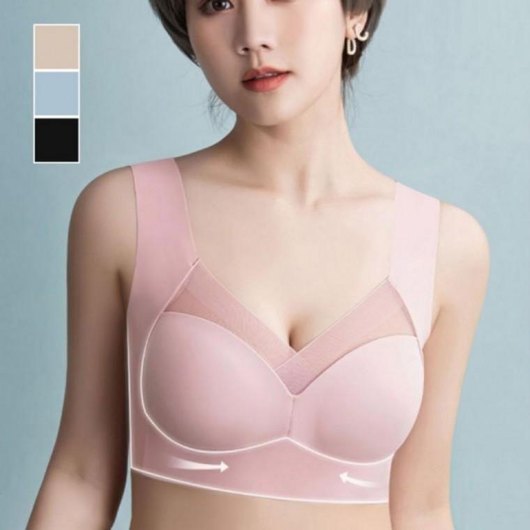 여성속옷 캡 소재 심리스 일체형 여름 여름속옷 시스루 가벼운 여성 브라
