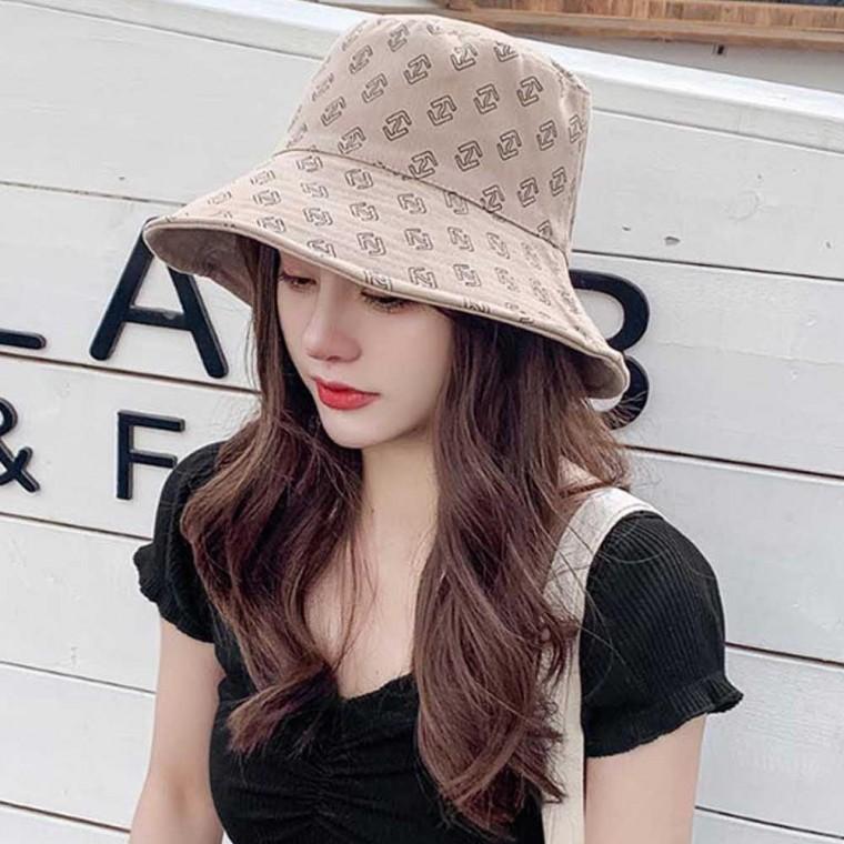 중년여성모자 외출 패션 양면 코디 베이지 스타일 여름 벙거지 여자여름모자 모자 모두팜