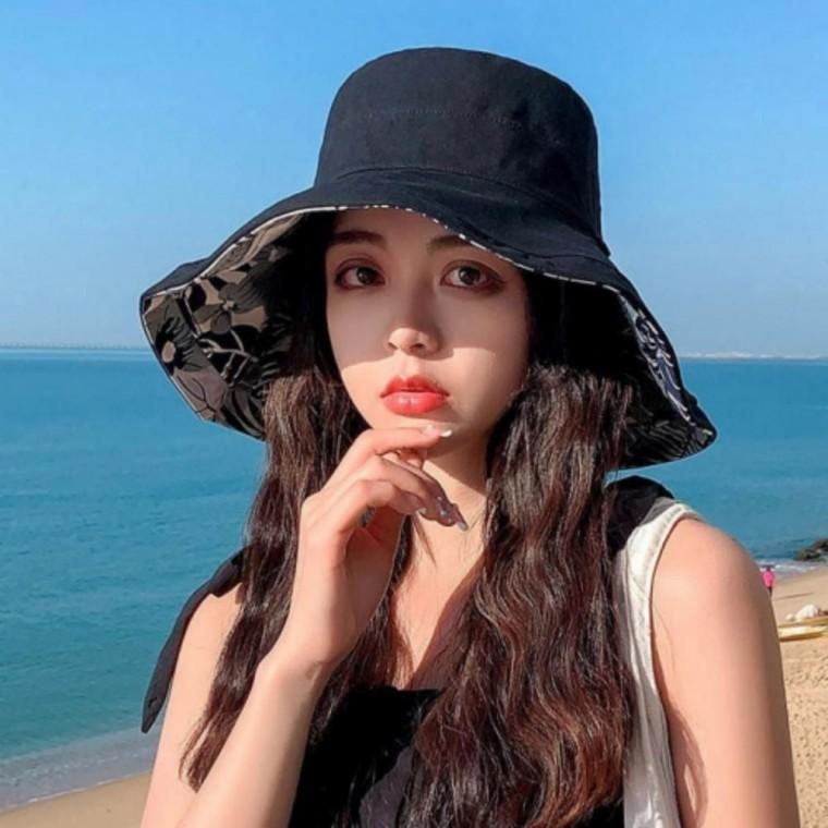 여성 양면 버킷햇 챙넓은 여름 비치 휴양지 모자 챙넓은 와이드 모자 여성 버킷햇 벙거지 메쉬 골프 여름