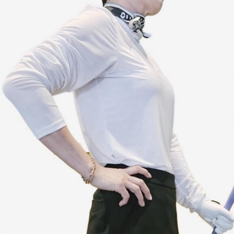 여성 냉감 하이넥 베이스레이어 여름 티셔츠 2장 이너웨어 자외선차단