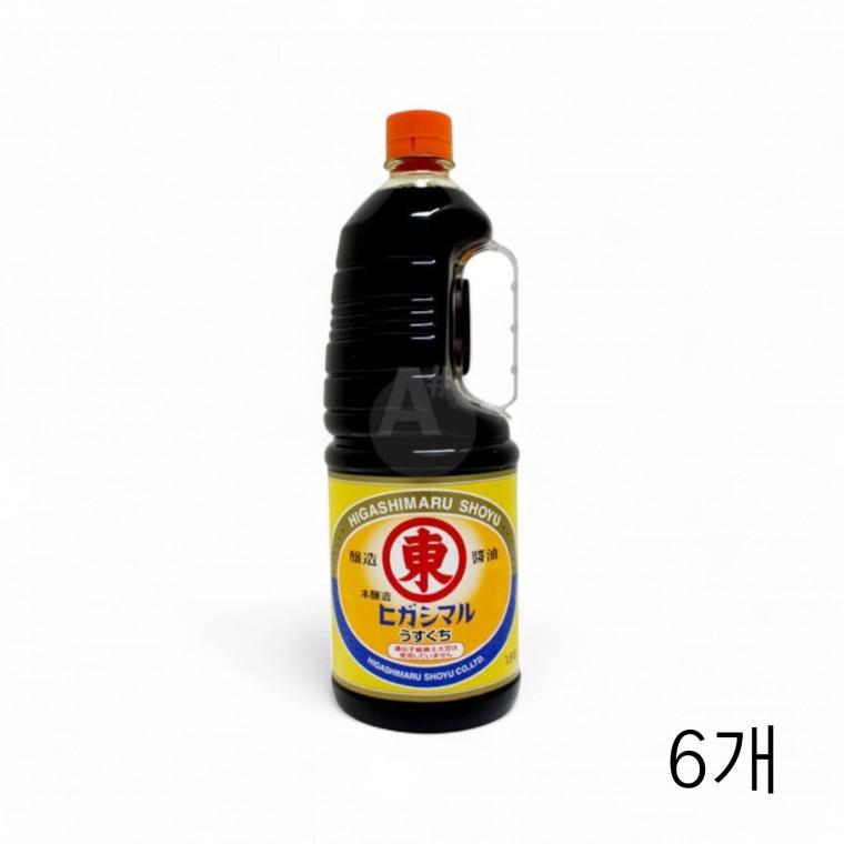 히가시마루 우스구치 일식 간장 1.8L X 6개 국간장 양조간장 일본간장 쇼유 정유라멘 업소용간장