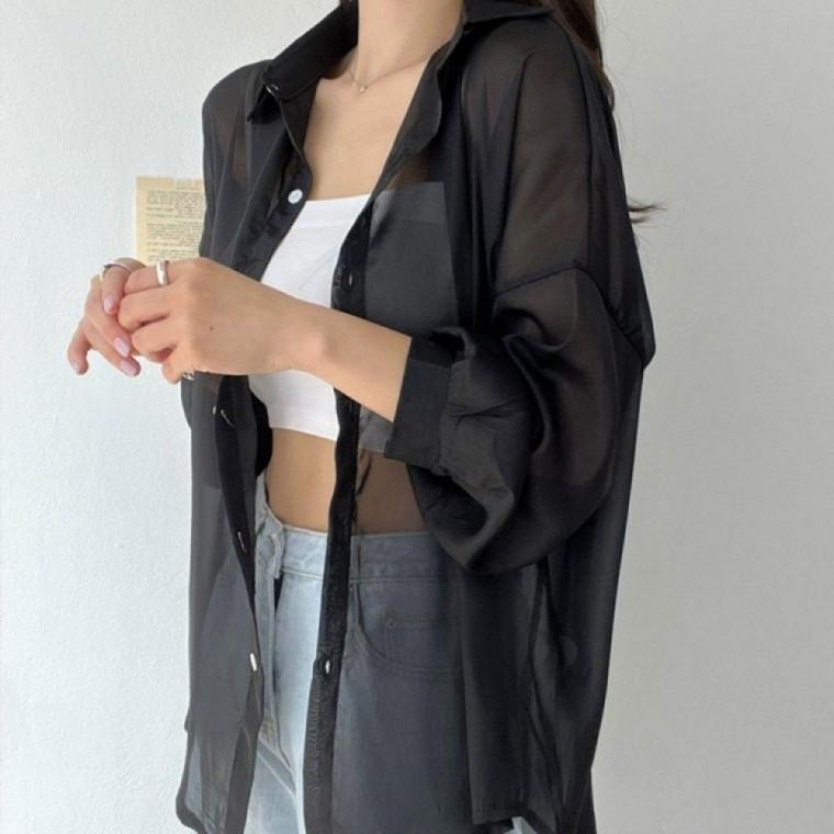 비치 셔츠 여성 루즈핏 여름 여름셔츠 시스루셔츠 비치셔츠 루즈핏셔츠 여성