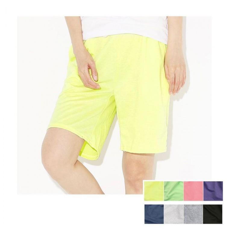 여성여름바지 캐주얼 밴딩반바지 반바지 F XL 5부 컬러 홈웨어 여자 여름팬츠