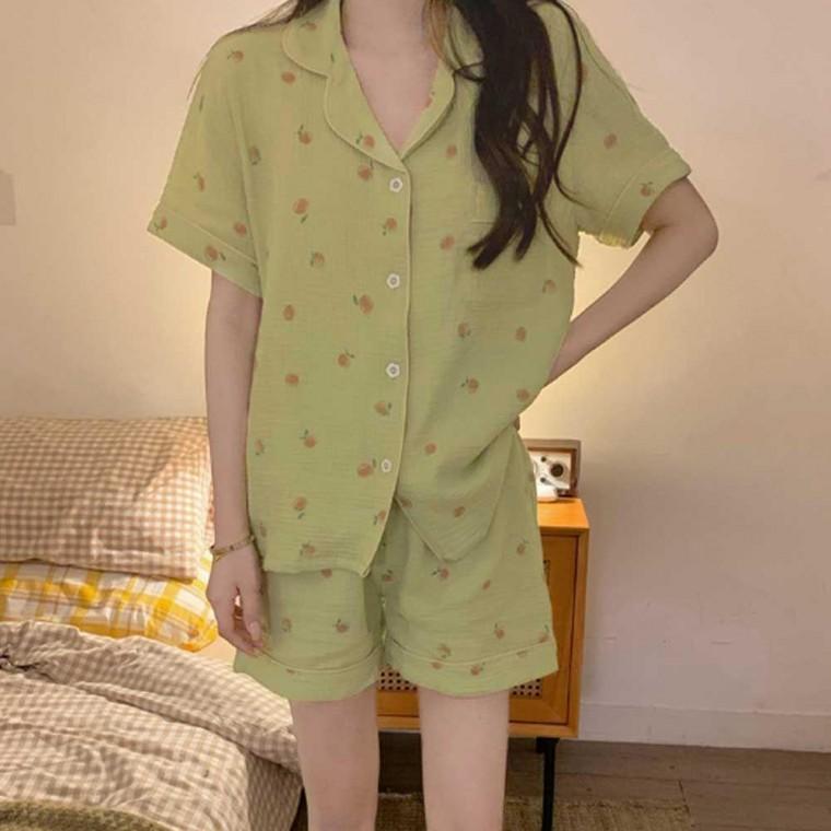 여성여름잠옷추천 잠옷 홈웨어 파자마 여자 여름 홈웨어반바지 반팔 세트 반바지