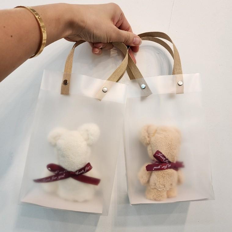 답례품 곰 손수건 베어 핸드타월 선물포장백 포함