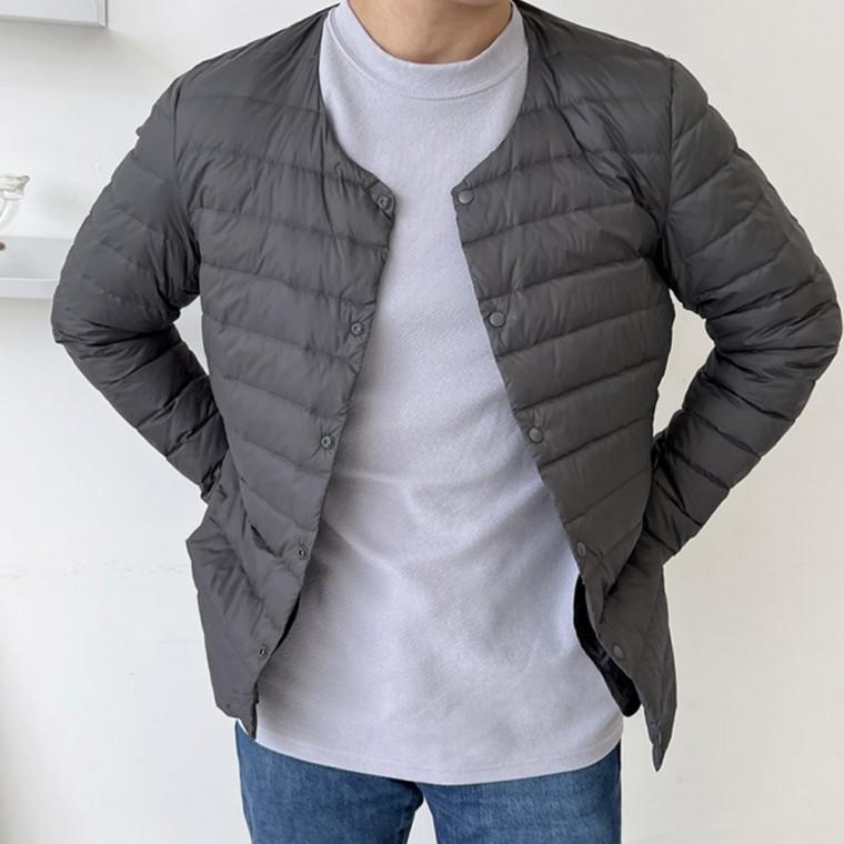 남성 남자 경량 패딩 자켓 직장인 학생 이너 간절기 가을 겨울 빅사이즈 큰사이즈 아우터 M L XL 2XL 무지