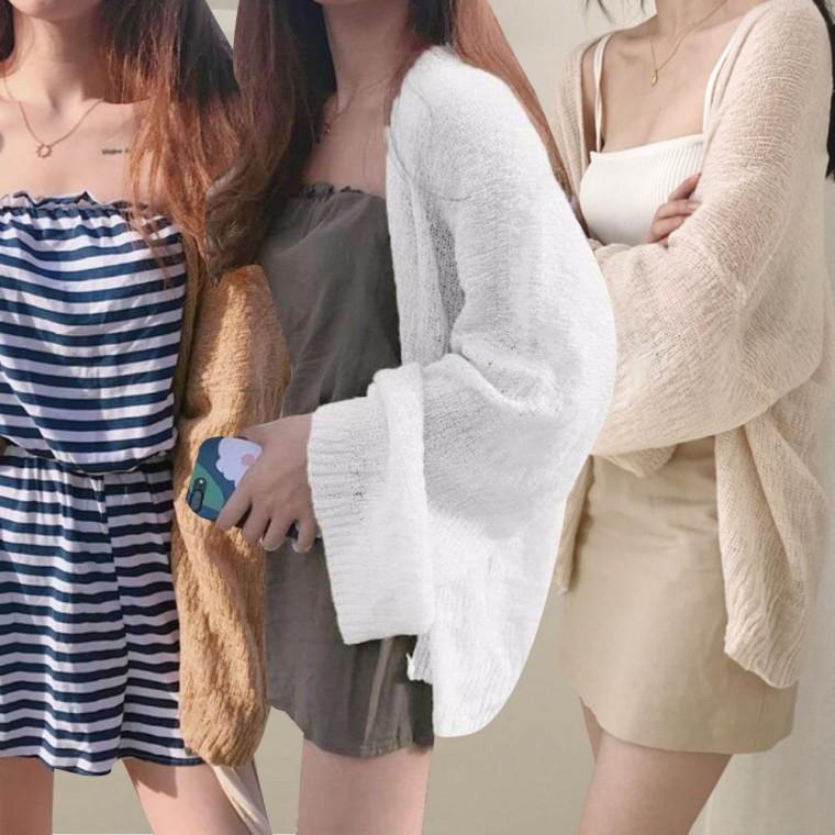 간절기 여성 가디건 루즈핏 가디건 데일리 얇은 여름 가벼운가디건 여자여름가디건