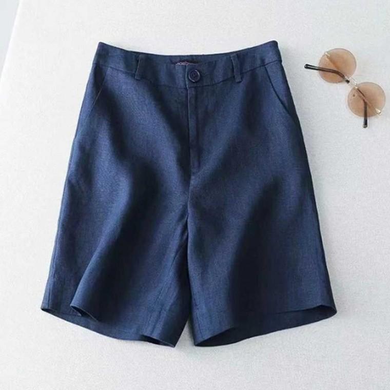 여름캐주얼옷 반바지 검은바지블랙팬츠 여름여성바지 편한 휴가바캉스반바지