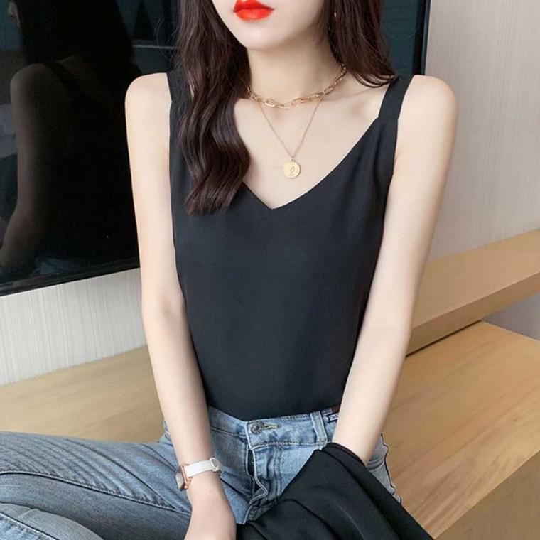 여름이너나시티셔츠 청바지 베이직나시캐주얼 클럽패션이너웨어 여자여름나시