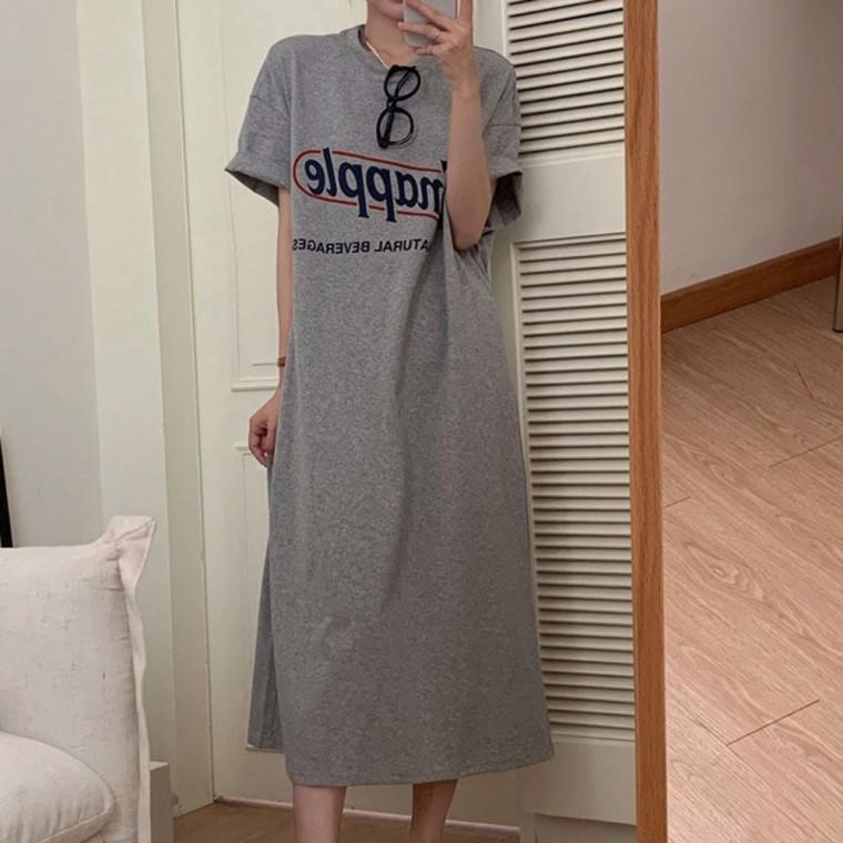 랩원피스 여름하객룩 캐주얼 라운드넥 여유핏 뷔스티에원피스 여름원피스