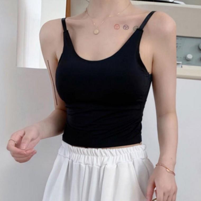 아이스 쿨 찰랑 브라탑 여성용 여름 시원한 이너 상의 캡내장 나시 탑 데일리 여름 코디 기능성 브라탑 추