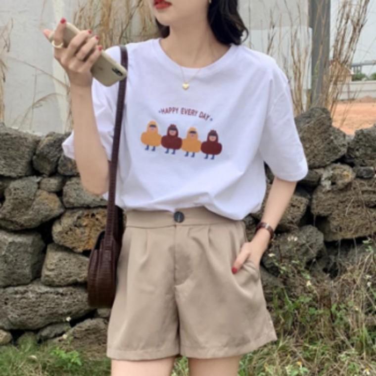 티셔츠 여름 반팔 오버핏 여름 여성 반팔티 면