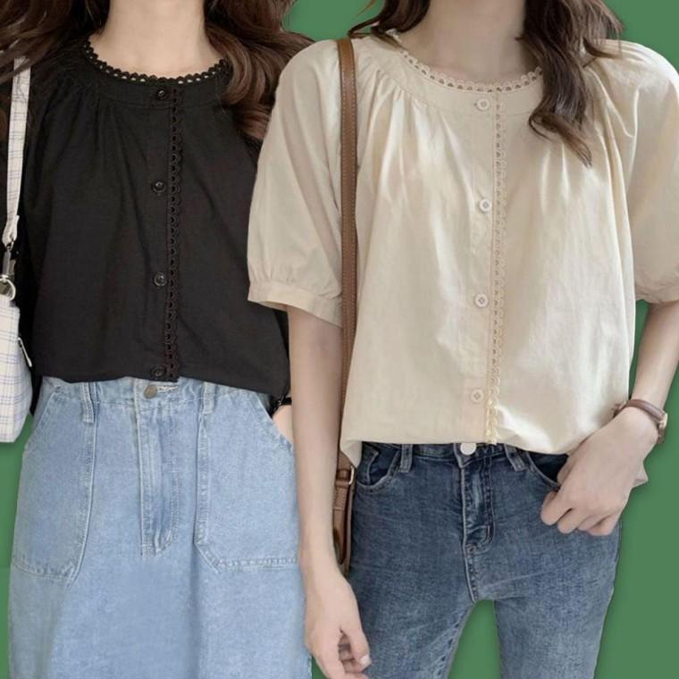 여름블라우스 여름 상의 반팔 데이트룩 하객 블라우스 여성 코디 반팔블라우스 예쁜