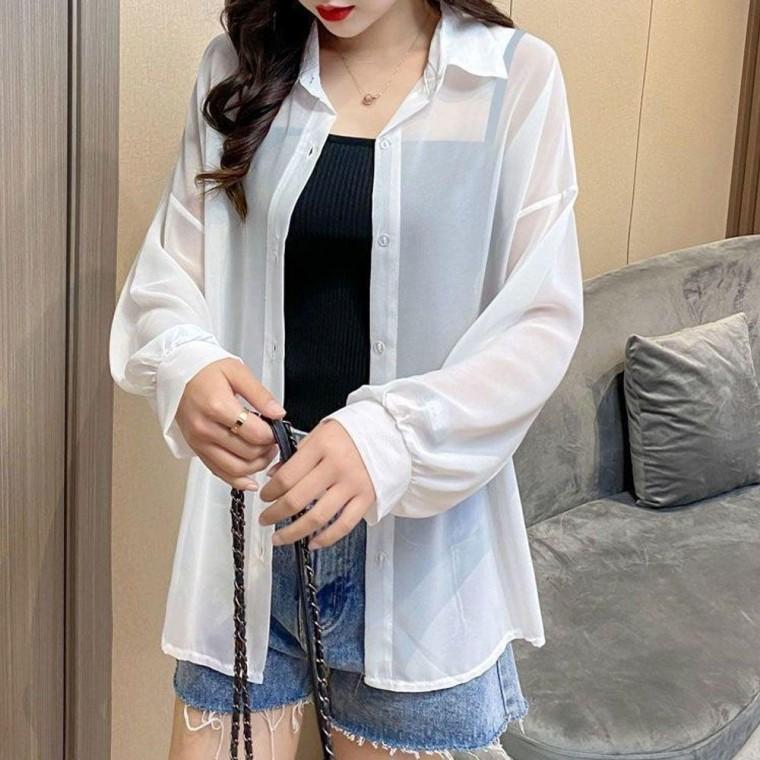 여름 루즈핏 셔츠 2color 0 여름 검정 루즈핏 셔츠 여성 흰색 비치