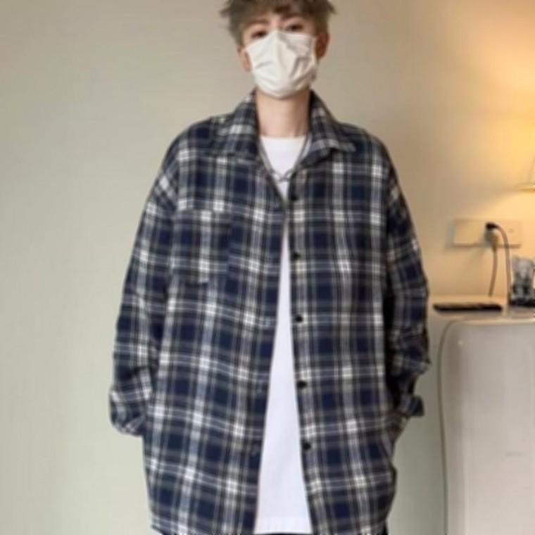 아우터 모던한 남방 캐주얼 체크 셔츠 겸용